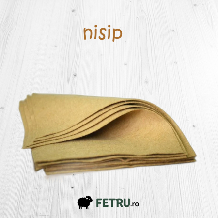 Fetru A4 60%-40% - Fetru A4 IDEA (60% lână, 40% viscoză)- nisip