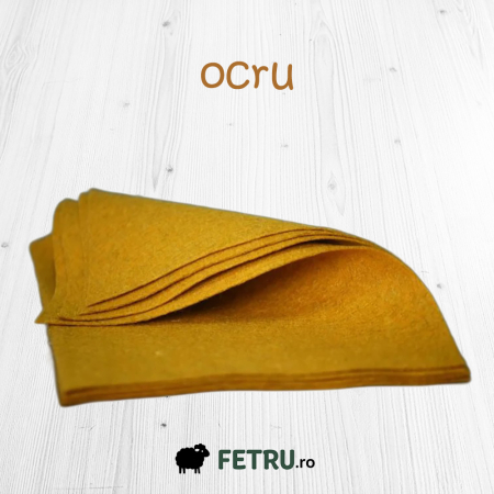 Fetru A4 60%-40% - Fetru A4 IDEA (60% lână, 40% viscoză)- ocru
