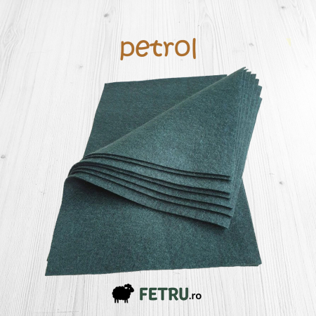 Fetru A4 60%-40% - Fetru A4 IDEA (60% lână, 40% viscoză)- petrol