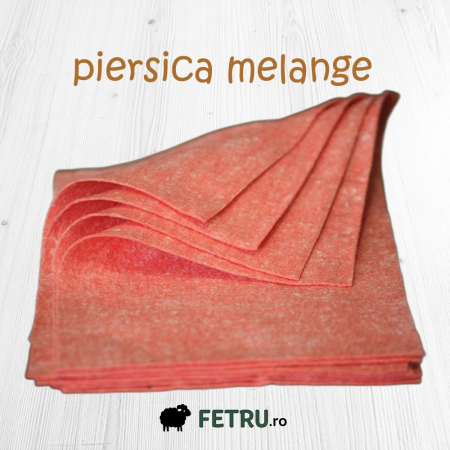 Fetru A4 60%-40% - Fetru A4 IDEA (60% lână, 40% viscoză)- piersica melange