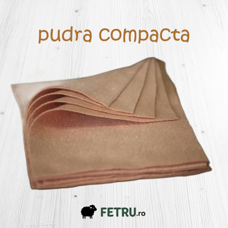 Fetru A4 60%-40% - Fetru A4 IDEA (60% lână, 40% viscoză)- pudra compacta