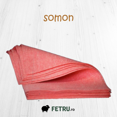 Fetru A4 60%-40% - Fetru A4 IDEA (60% lână, 40% viscoză)- somon