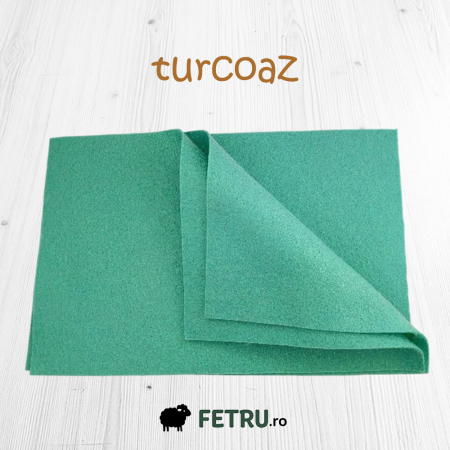 Fetru A4 60%-40% - Fetru A4 IDEA (60% lână, 40% viscoză)- turcoaz