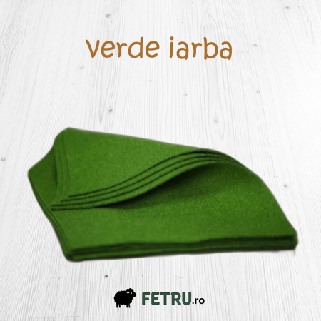 Fetru A4 60%-40% - Fetru A4 IDEA (60% lână, 40% viscoză)- verde iarba