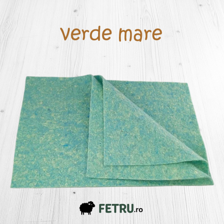 Fetru A4 60%-40% - Fetru A4 IDEA (60% lână, 40% viscoză)- verde mare
