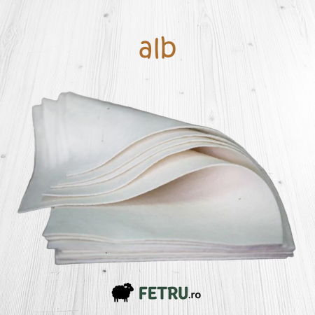 Fetru A4 100% - Fetru A4 ZORIN (100%lana)- alb