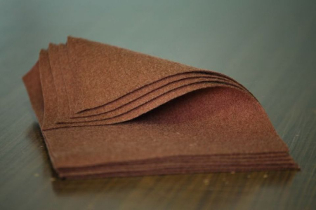 Fetru din lana - Fetru A4 ZORIN (100%lana)- nuca