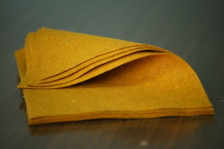 Fetru din lana - Fetru A4 ZORIN (100%lana)- ocru