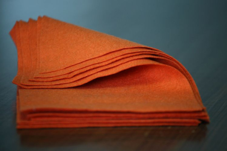 Fetru din lana - Fetru A4 ZORIN (100%lana)- portocaliu