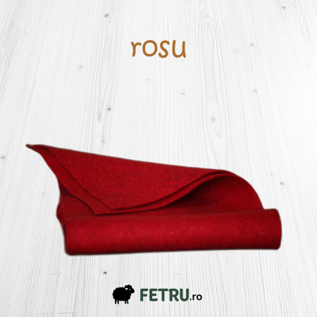 Fetru A4 100% - Fetru A4 ZORIN (100%lana)- rosu
