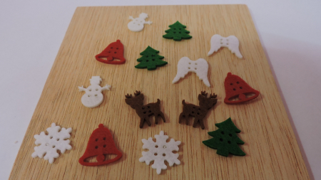 Nasturi - Figurine din fetru- nasturi de craciun B