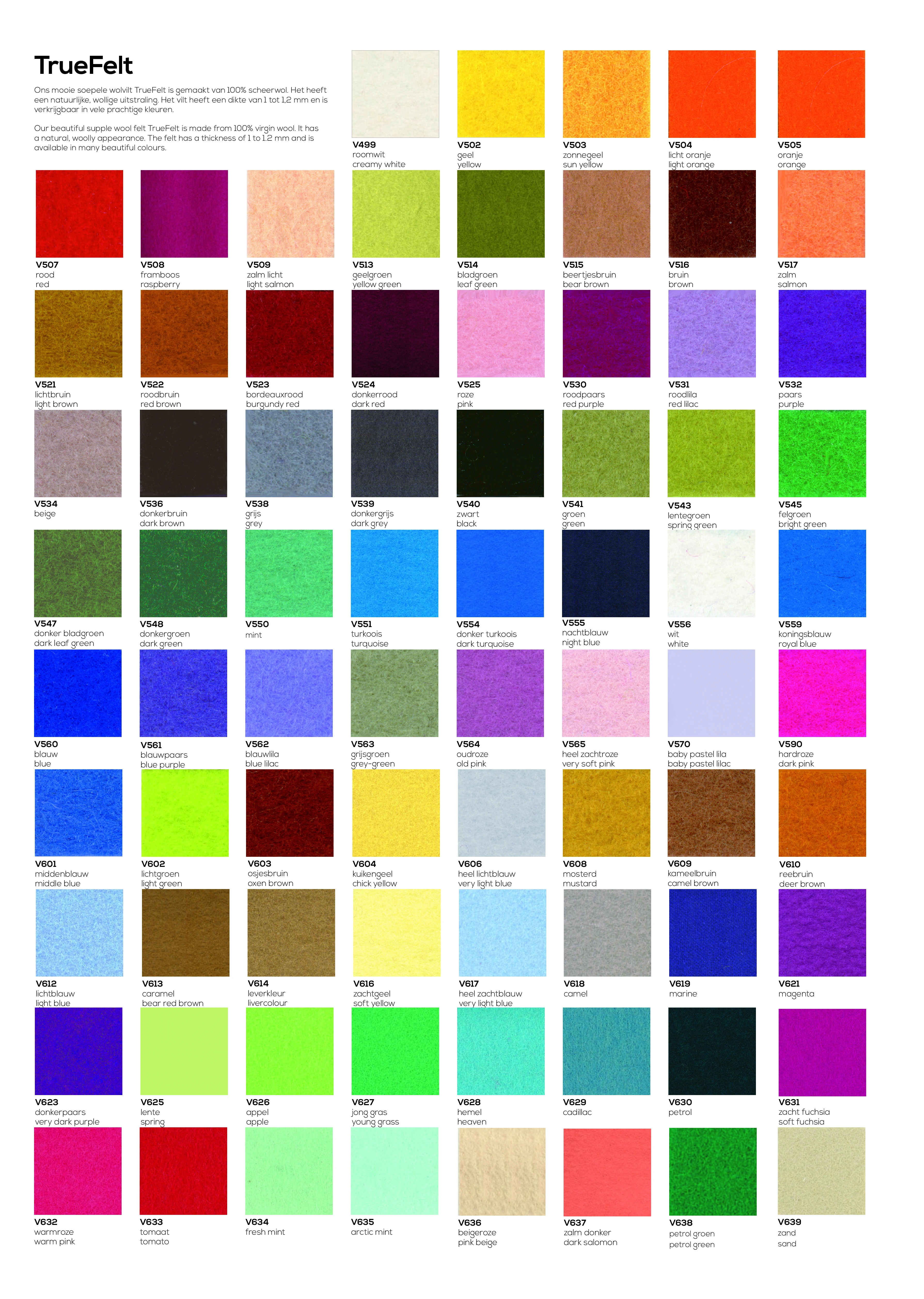 Fetru din lana - Mostrar TRUE 100% lână