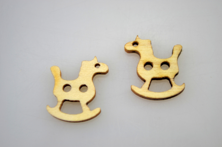 Nasturi - Nasturi din lemn- calut 1.8 cm, 10 buc/set