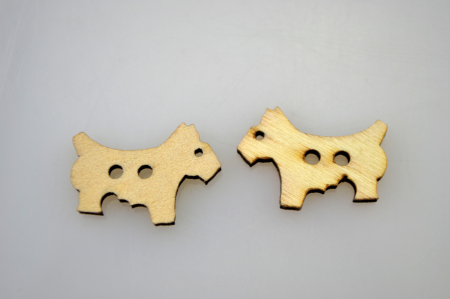 Nasturi - Nasturi din lemn- catelus 2.1 cm, 10 buc/set