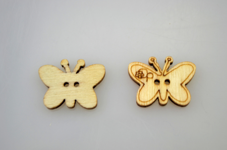 Nasturi - Nasturi din lemn- fluturi 2 cm, 10 buc/set