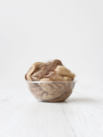 Lana pieptanata - Resturi de lână pieptănată 50g