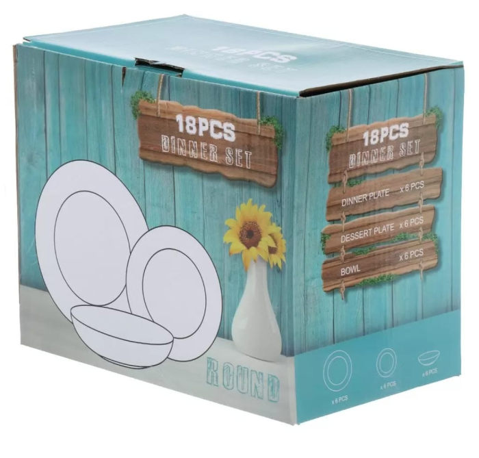 Set de cină din gresie ceramică 18 piese. [1]