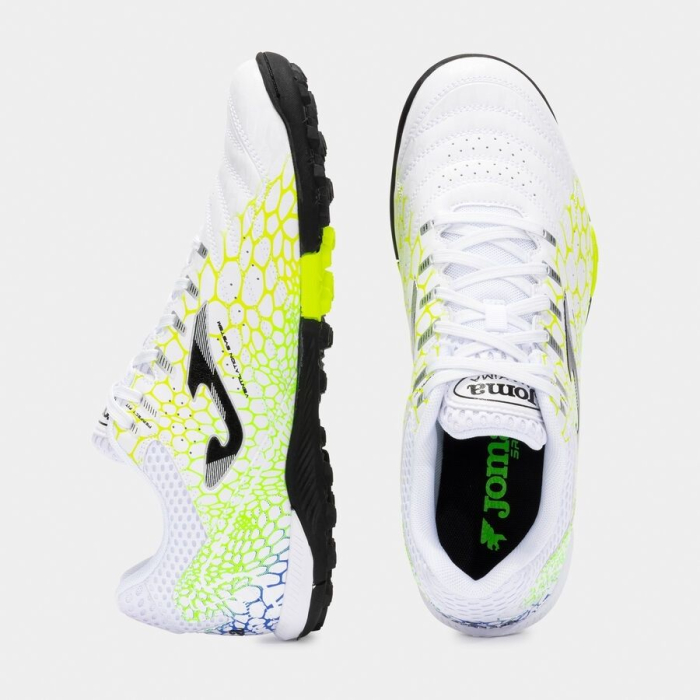 Ghete fotbal Joma Maxima 2532 Blanco Amarillo Verde TF [4]