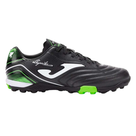 Ghete fotbal pentru sintetic (TF/AG) - Ghete de fotbal Joma Aguila 2501 Black Green Fluorescent TF