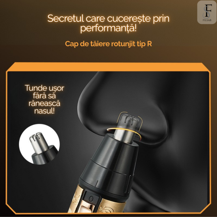 Aparat de ras electric multifunctional 4 in 1, trimmer pentru fata, sprancene, cap si nas, incarcare USB rapida, lame detasabile, portabil si ergonomic, potrivit pentru femei si barbati, ideal pentru  [8]