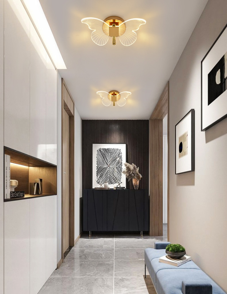 Aplica de Perete, LED, Design in forma de Fluture, Dimabila, 3 Tipuri de Lumina, Calda, Neutra si Rece, Ambientala, Potrivita pentru Perete sau Tavan in Dormitor, Bucatarie, Hol, Living, Camera Copii, [7]