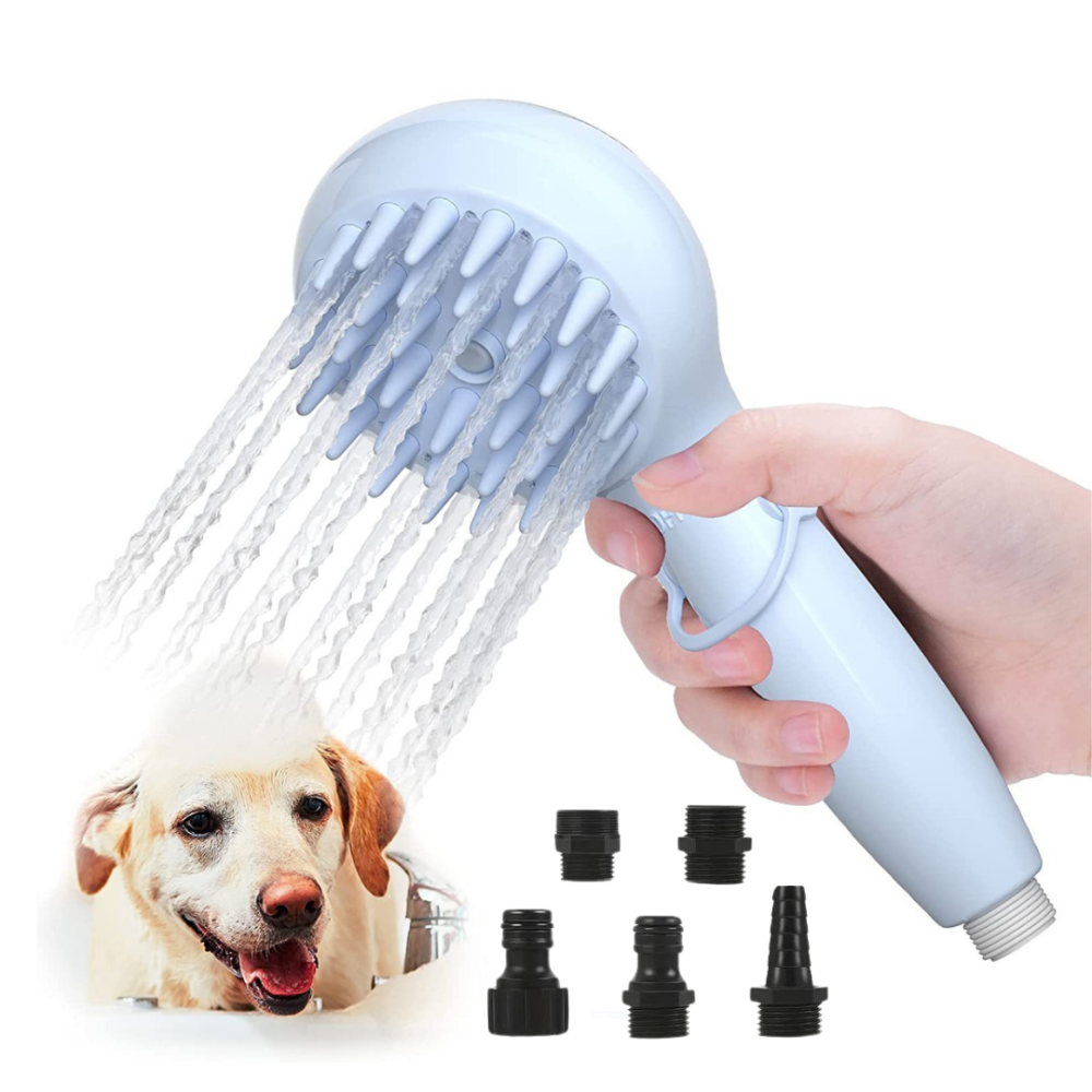 Cap de dus cu dispenser de sapun pentru Animale, Caini, Pisici, Functie Inchis/Deschis, Pentru Exterior sau Interior, Accesorii incluse, Masaj, Albastru, Ergonomic, FilSAB [11]