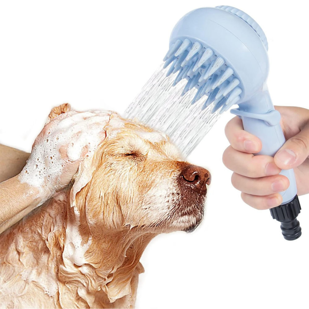 Cap de dus cu dispenser de sapun pentru Animale, Caini, Pisici, Functie Inchis/Deschis, Pentru Exterior sau Interior, Accesorii incluse, Masaj, Albastru, Ergonomic, FilSAB [12]