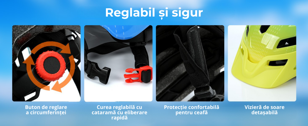 Casca de protectie bicicleta, cu afisaj LED si semnale de directie, pentru copii (baieti si fete), cu telecomanda wireless, captuseala EPS, Viziera de soare detasabila, Dimensiune reglabila [7]