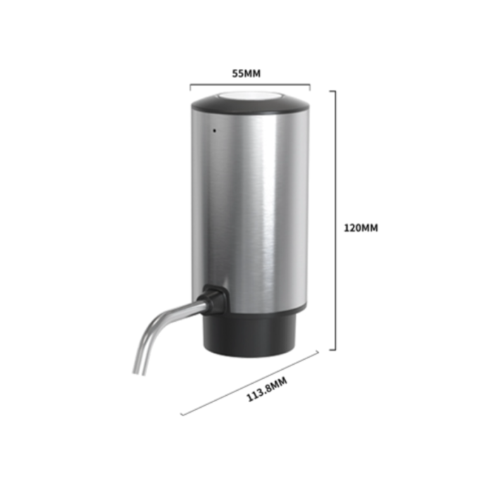 Decantor cu Aerator de Vin, Electric Reincarcabil USB, Inox, Buton Pornire-Oprire, FilSAB [8]
