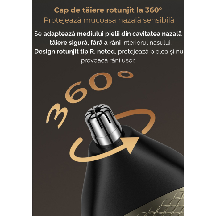 Masina de Tuns Electrica Profesionala 5 in 1, Aparat de Ras, Design Vintage, Ingrijire Barba-Mustata-Par Nazal-Corp, Baza de Incarcare, Afisaj LED, cu Stand de Incarcare Magnetic, 4 Piepteni Ghidare,  [7]