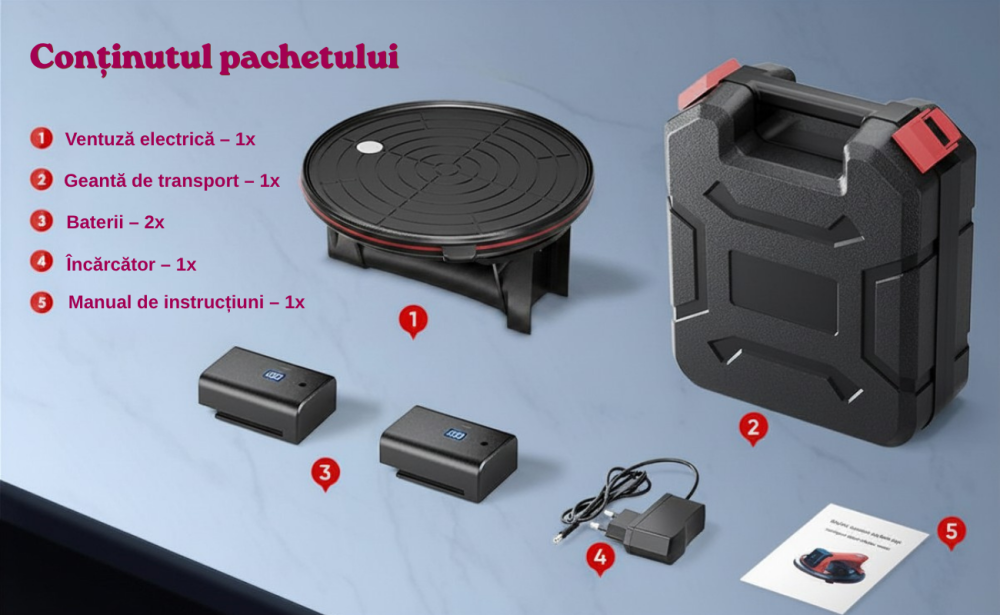 Ventuza Electrica Profesionala, Reincarcabila, Baterie 2400mAh, Afisaj digital, Vacum cu afisaj LED, pentru ridicat materiale grele, 300kg, sticla, usi, geamuri, placi ceramice, marmura, gresie, Negru [9]