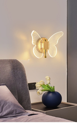 Aplica de Perete, LED, Design in forma de Fluture, Dimabila, 3 Tipuri de Lumina, Calda, Neutra si Rece, Ambientala, Potrivita pentru Perete sau Tavan in Dormitor, Bucatarie, Hol, Living, Camera Copii, [7]