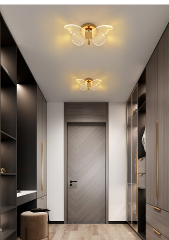 Aplica de Perete, LED, Design in forma de Fluture, Dimabila, 3 Tipuri de Lumina, Calda, Neutra si Rece, Ambientala, Potrivita pentru Perete sau Tavan in Dormitor, Bucatarie, Hol, Living, Camera Copii, [8]
