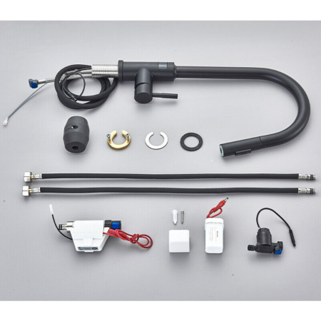 Baterie bucatarie, profesionala, afisaj digital LED temperatura, TOUCH, senzor de pornire la atingere, rotire 360°, dus extractibil si pipa pivotanta, 2 functii de curgere a apei, silentios, smart tou [5]