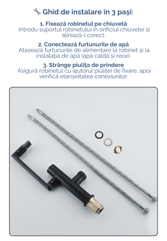 Baterie Lavoar, Chiuveta, Baie, Afisaj Digital LED Temperatura, Jet de apa tip Cascada, Rotire 360°, Montare pe Chiuveta, Monocomanda, Silentios, Smart, Modern, Ultima Generatie, Rezistent la rugina s [6]