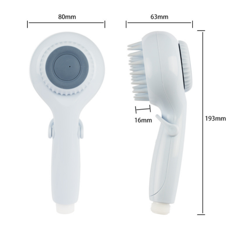 Cap de dus cu dispenser de sapun pentru Animale, Caini, Pisici, Functie Inchis/Deschis, Pentru Exterior sau Interior, Accesorii incluse, Masaj, Albastru, Ergonomic, FilSAB [2]