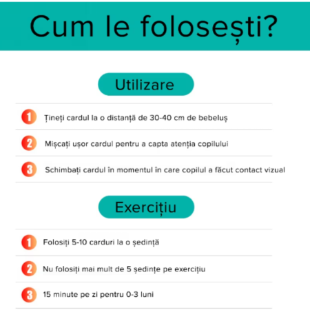 Carti Stimulare Vedere si Cognitiva, Alb/Negru/Rosu 3-6 Luni, Montessori, FilSAB [5]