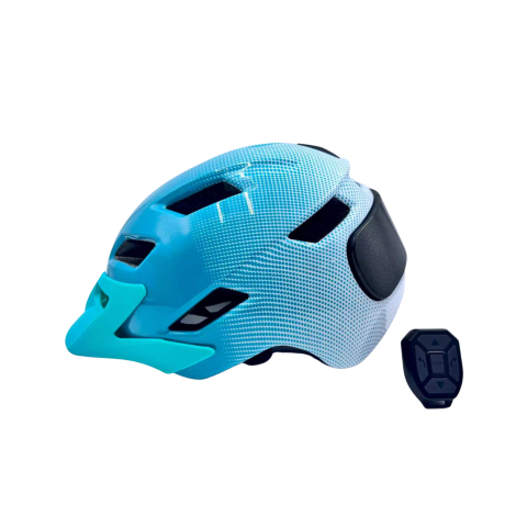 Casti protectie bicicleta - Casca de protectie bicicleta, cu afisaj LED si semnale de directie, pentru copii (baieti si fete), cu telecomanda wireless, captuseala EPS, Viziera de soare detasabila, Dimensiune reglabila