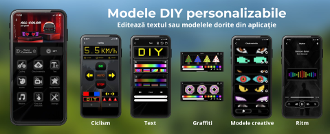 Casca de protectie bicicleta, inteligenta, programabila prin aplicatie cu afisaj LED si semnale de directie, pentru adulti si adolescenti, cu telecomanda wireless, captuseala EPS, dimensiune reglabila [8]