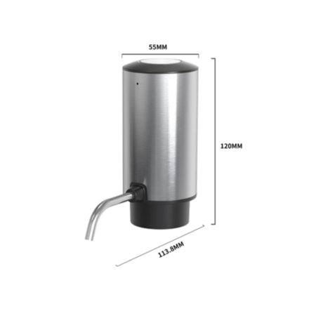 Decantor cu Aerator de Vin, Electric Reincarcabil USB, Inox, Buton Pornire-Oprire, FilSAB [7]