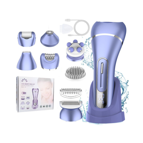 Aparate de ras pentru femei - Epilator electric 7 in 1 pentru femei, aparat de ras electric dama, rasier electric feminin, trimmer intim bikini femei, epilator zona intima, axile si picioare, aparat epilat electric, rezistent la a