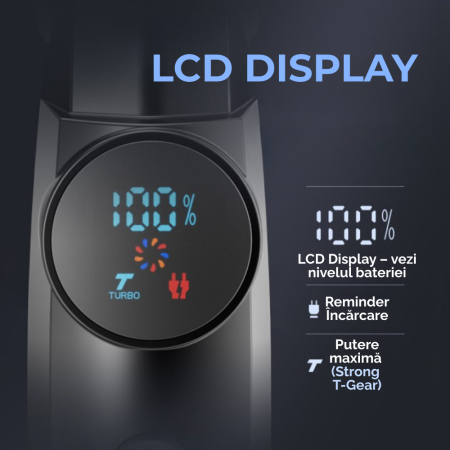 Masina de tuns Electrica Profesionala, Afisaj Digital, Lame Titan inox, 1500 mAh, Motor 7200 RPM, Lavabila, Negru, FILSAB [7]