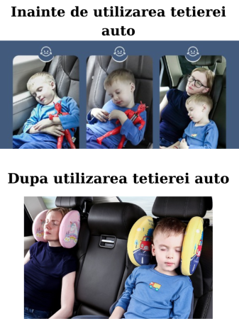 Suport Ergonomic tip Tetiera cu Perna Pentru Sustinerea Gatului Copii si Adulti, Protecite pentru Gat, Cap si Coloana Cervicala, cu Spuma de Memorie, Reglabil pe Ambele Parti, Roz, FilSAB [5]
