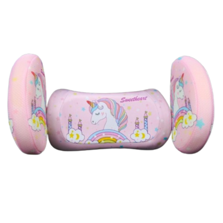 Suporturi auto - Suport Ergonomic tip Tetiera cu Perna Pentru Sustinerea Gatului Copii si Adulti, Protecite pentru Gat, Cap si Coloana Cervicala, cu Spuma de Memorie, Reglabil pe Ambele Parti, Roz, FilSAB