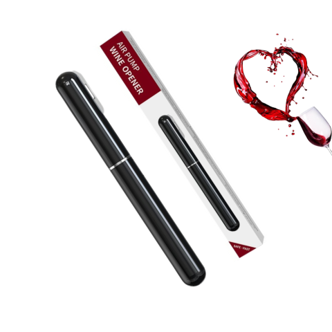 Tirbusoane si dopuri - Tirbuson profesional cu presiune de aer, FilSAB, negru, accesorii pentru sticla, cutie de depozitare