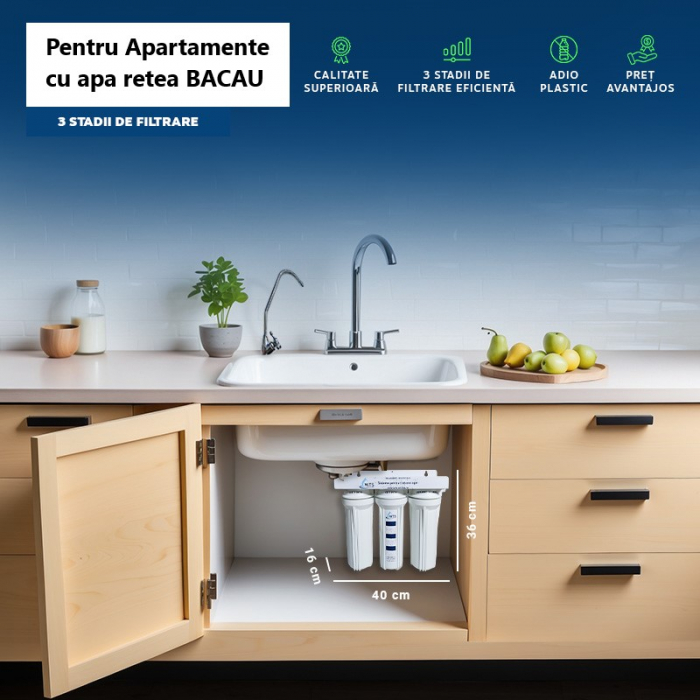Filtru apa potabila retea Bacau 3 trepte Trio USA [4]