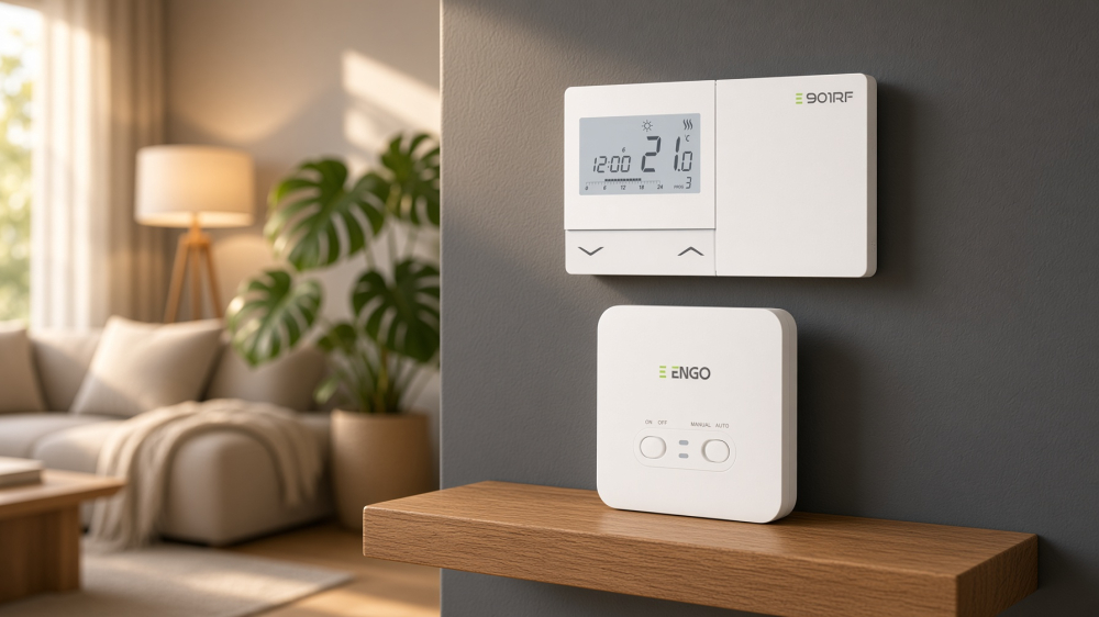 Termostat smart Wi-Fi incastrat ENGO E10 alb 230V [4]