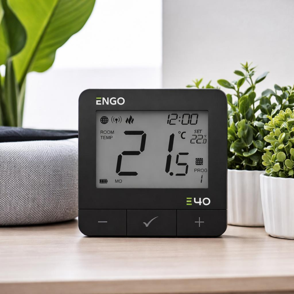E40-BATW TERMOSTAT INTELIGENT ENGO 40,BATERIE,ZIGBEE,NEGRU [2]