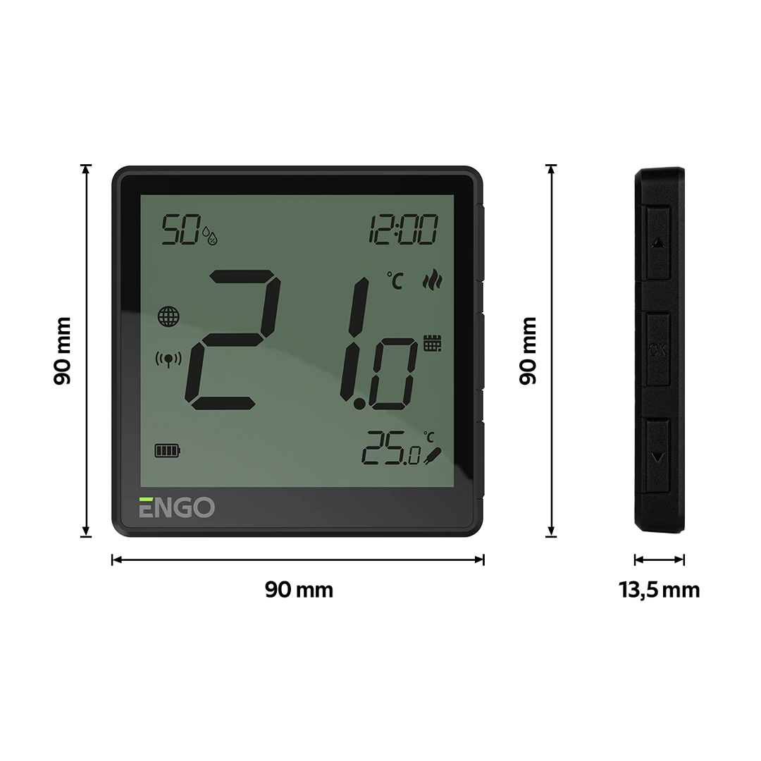 EONEBATB TERMOSTAT,APARENT,ALIM.BATERII,NEGRU [2]