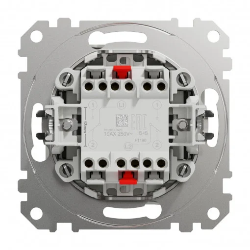 Întrerupător Dublu Cap Scară Schneider Sedna Design Alb – 10AX [1]